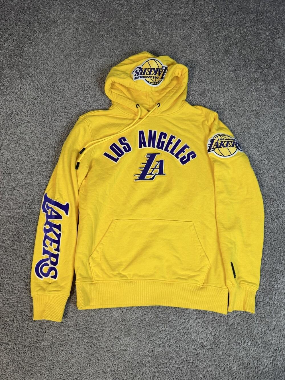 Los Angeles Lakers Sweatshirt Mens S Yellow NBA Basketball Pro Standard